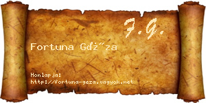 Fortuna Géza névjegykártya